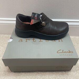 Clarks Artisan Dark Brown Slip-On Loafers